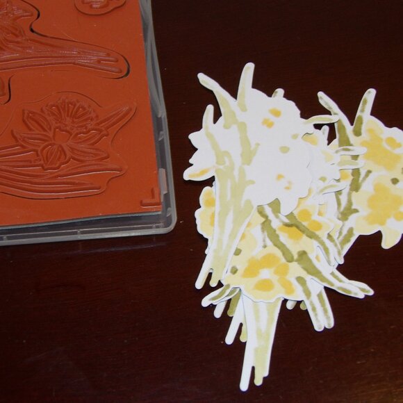 Stampin' Up! retired Daffodil Daydream stamp set with Daffodil dies - Picture 6 of 7